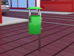 Tram and Station 4K 3D Model