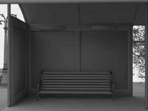 Tram and Station 4K 3D Model