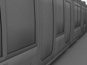 Tram and Station 4K 3D Model
