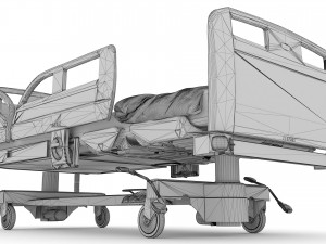 Intensive Care Bed 5 - 4K 3D-Modell