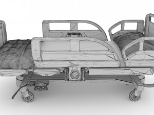 Intensive Care Bed 5 - 4K 3D-Modell