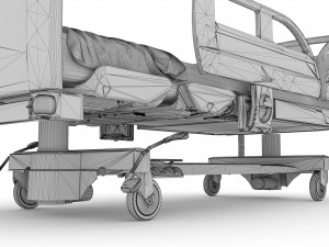 Intensive Care Bed 5 - 4K 3D-Modell