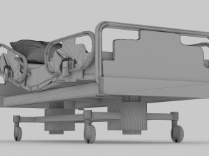 Hospital Bed 6 - 4K 3D Model