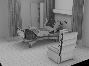 Hospital Room 7 - 4K Modelo 3D