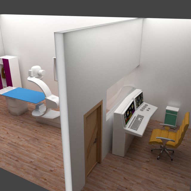 Radiotherapy Unit 4K 3D Modell .c4d .max .obj .3ds .fbx .stl .blend 