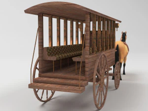 &Ocirc;nibus a cavalo 4K Modelo 3D