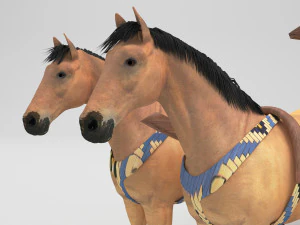 &Ocirc;nibus a cavalo 4K Modelo 3D