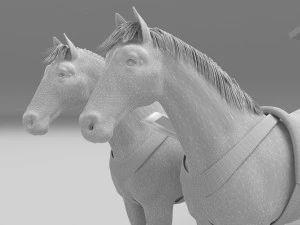 &Ocirc;nibus a cavalo 4K Modelo 3D