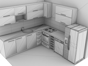 Kitchen 4K 3D-Modell
