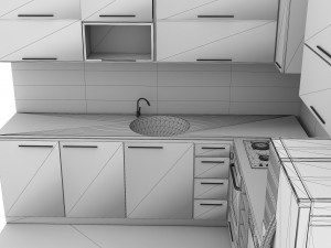 Kitchen 4K 3D-Modell