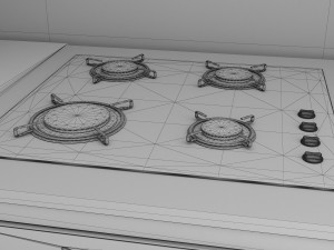Kitchen 4K 3D-Modell