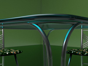 Cafe Table and Chairs 4K 3Dモデル