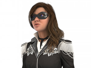 Masked Girl 4K 3D मॉडल