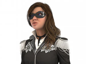 Masked Girl 4K 3D Model