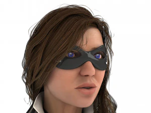 Masked Girl 4K 3D Model