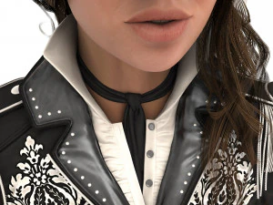 Masked Girl 4K 3D Model