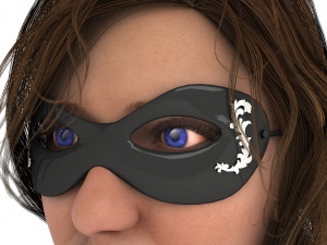 Masked Girl 4K 3D मॉडल