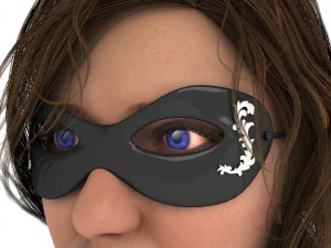 Masked Girl 4K 3D Model