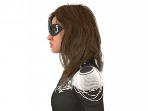 Masked Girl 4K 3D Model
