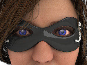 Masked Girl 4K 3D मॉडल