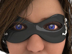 Masked Girl 4K 3D Model