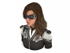 Masked Girl 4K 3D Model