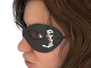 Masked Girl 4K 3D Model