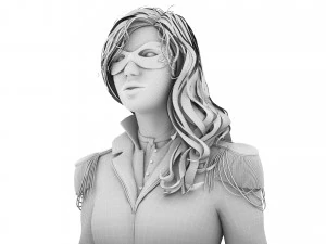 Masked Girl 4K 3D Model