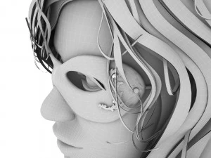 Masked Girl 4K 3D Model