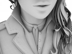 Masked Girl 4K 3D Model