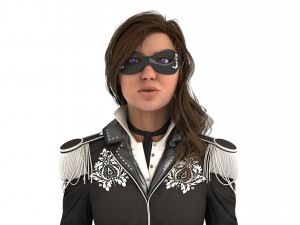 Masked Girl 4K Model 3D