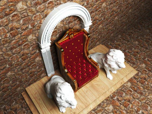 King Throne 9 3D Model