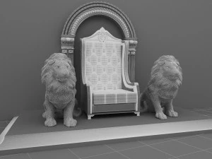 King Throne 9 3D Model