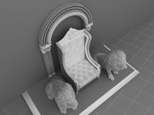 King Throne 9 3D Model