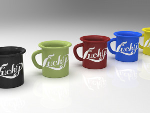 Lucky Coffee Cup 4K 3D Model
