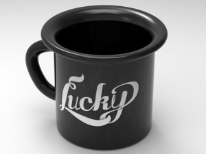 Lucky Coffee Cup 4K 3D Model