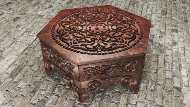 Anatolian Style Coffee Table 4K Model 3D .c4d .max .obj .3ds .fbx .stl .blend 
