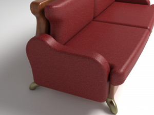 Leather Sofa 4K 3Dモデル