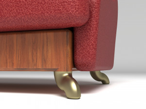 Leather Sofa 4K 3Dモデル