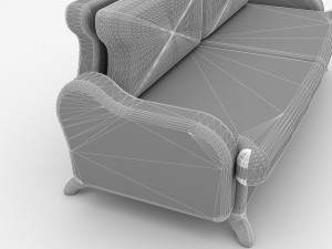 Leather Sofa 4K 3Dモデル