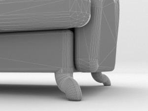Leather Sofa 4K 3Dモデル