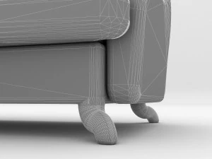 Leather Sofa 4K 3D Model