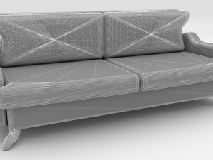 Leather Sofa 4K 3Dモデル