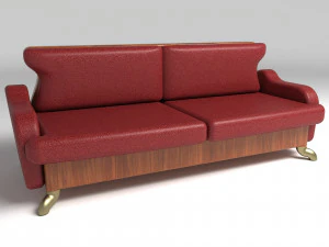 Divano in pelle 4K Modello 3D