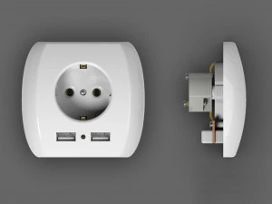 USB Wall Plug 3D Model