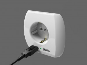 USB Wall Plug 3D 模型