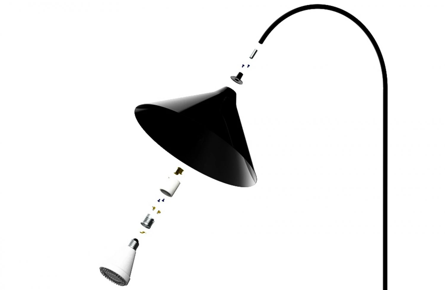 Floor Lamp 3D Model .c4d .max .obj .3ds .fbx .stl .blend 