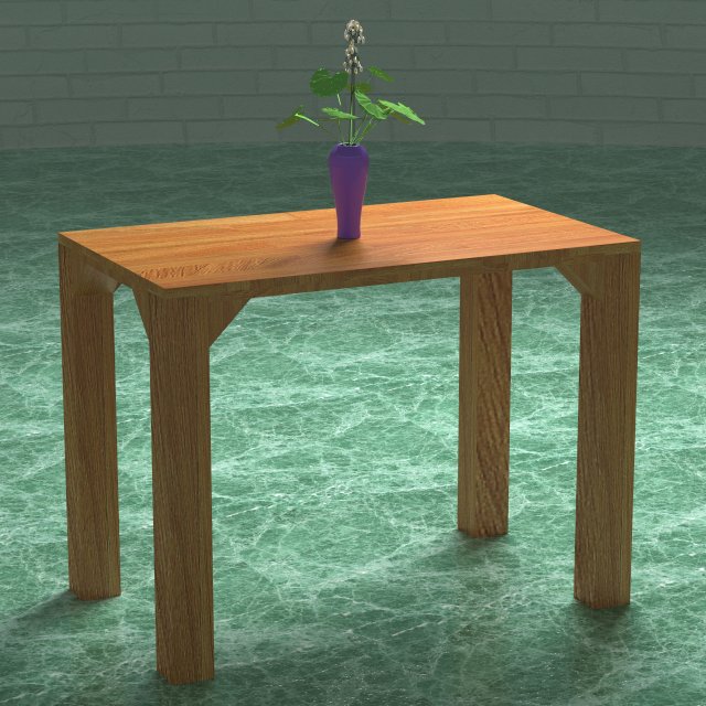Wood Table 4K 3D Модель .c4d .max .obj .3ds .fbx .stl .blend 