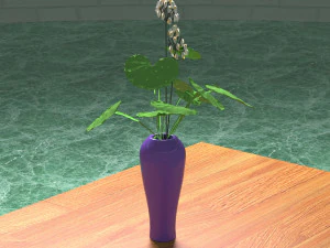Wood Table 3D Model