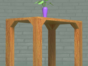 Wood Table 4K 3D Модель